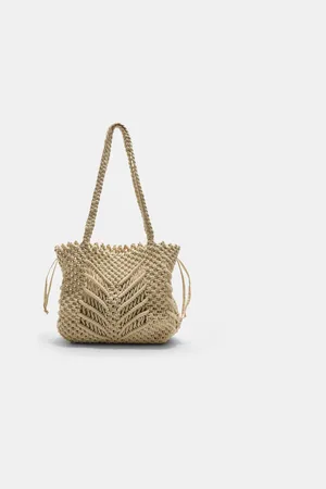Stradivarius Macramé shopper bag OS