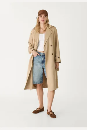 Stradivarius Long flowing trench coat L