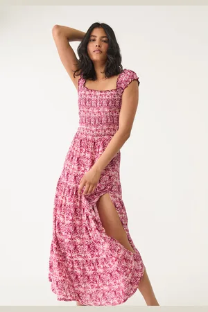 Stradivarius Flowing printed midi dress M