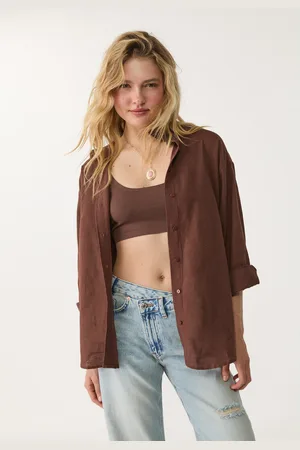 Stradivarius Linen blend shirt XS