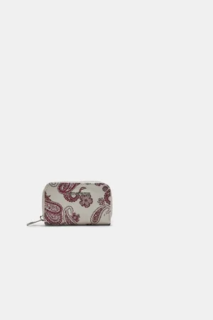 Stradivarius Floral purse with zip OS