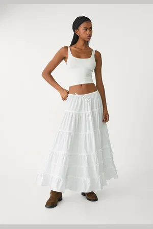 Stradivarius Ruffled long skirt XS
