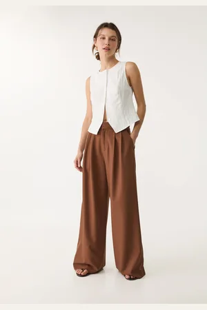 Stradivarius Super wide-leg adjustable trousers 8