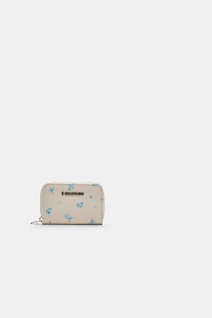 Stradivarius Floral purse with zip OS