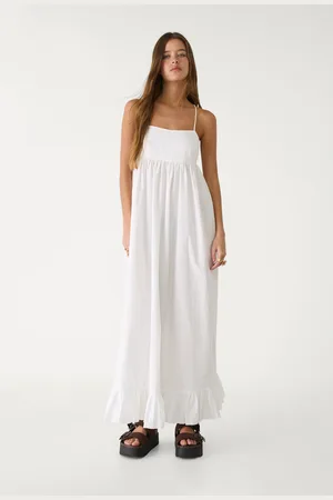 Stradivarius Long poplin dress M