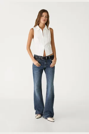 Stradivarius Fitted sleeveless shirt with zip M