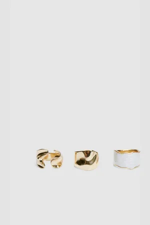 Stradivarius Set of 3 irregular rings OS