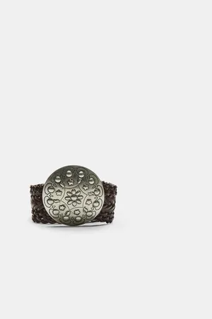 Stradivarius Contrast plaited belt 26