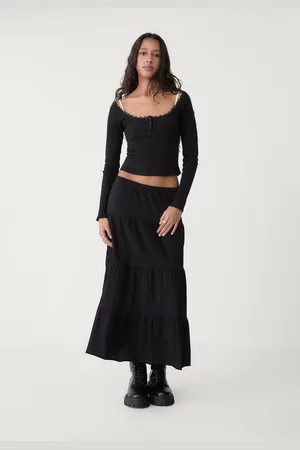 Stradivarius Long flowing knit skirt XL