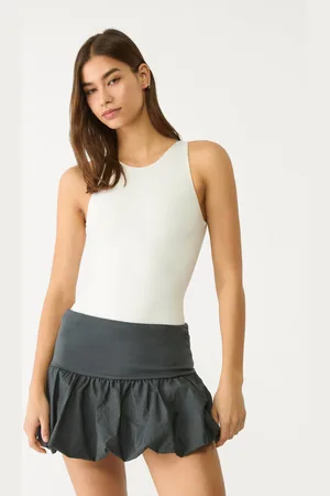 Stradivarius Polyamide halter bodysuit XL
