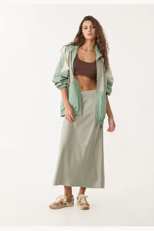Stradivarius Satin midi skirt XS