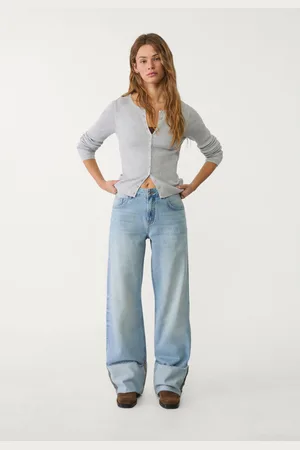 Stradivarius Wide-leg folded jeans 4