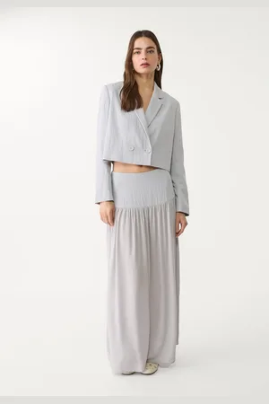 Stradivarius Contrast flowing midi skirt S