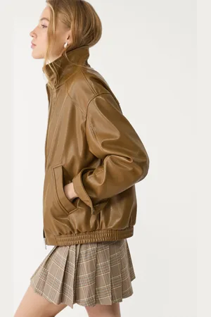 Stradivarius Oversize faux leather jacket M