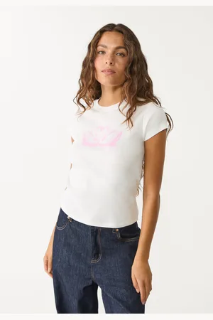 Stradivarius Printed fitted T-shirt XL