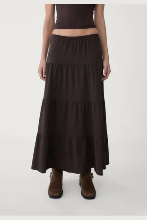 Stradivarius Long flowing knit skirt L