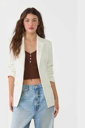 Stradivarius Fitted blazer with pockets L