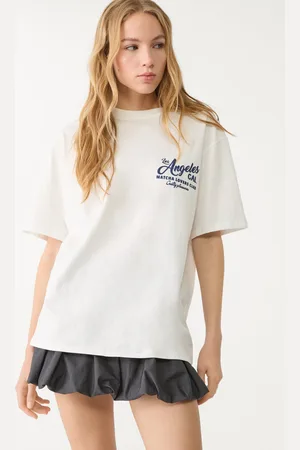 Stradivarius Oversize heavy cotton printed T-shirt XS