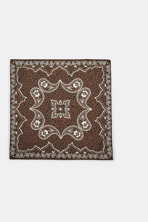 Stradivarius Leopard print bandana scarf OS