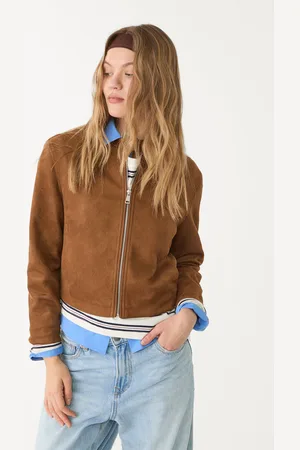 Stradivarius Faux suede zip-up jacket M