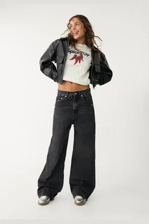 Stradivarius D88 Baggy wide-leg jeans 4