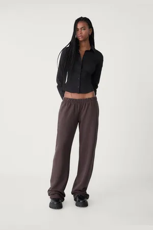 Stradivarius Wide leg plush trousers S