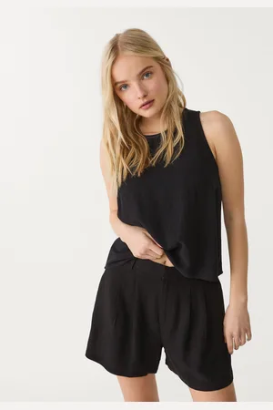 Stradivarius Flowing linen blend shorts 4