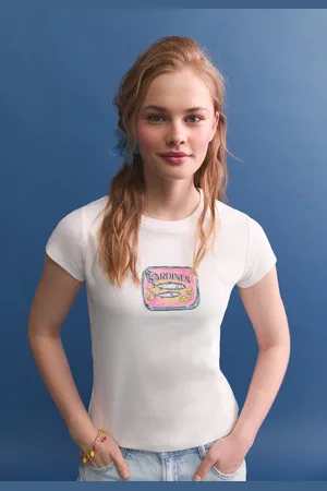 Stradivarius Printed fitted T-shirt L