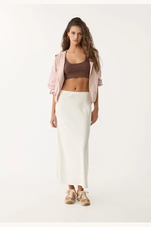 Stradivarius Satin midi skirt M
