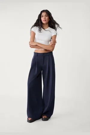 Stradivarius Wide leg smart trousers with darts 10