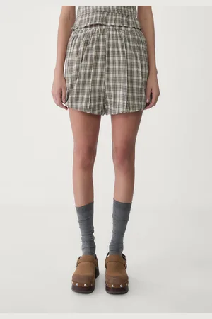 Stradivarius Check balloon shorts XL