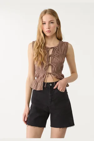 Stradivarius D93 Longline denim shorts 14
