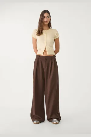 Stradivarius Super wide-leg adjustable trousers 4