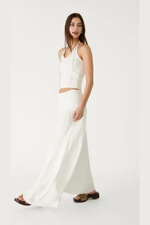 Stradivarius Contrast flowing midi skirt XS
