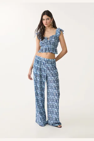 Stradivarius Flowing printed palazzo trousers M