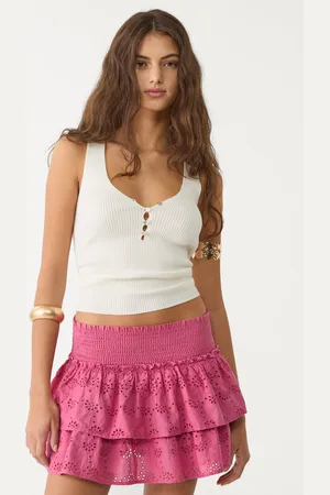 Stradivarius Flowing skort with embroidery L