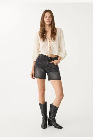 Stradivarius D93 Longline denim shorts 12
