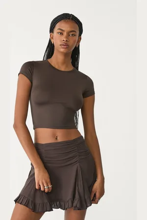 Stradivarius Gathered mini skirt S