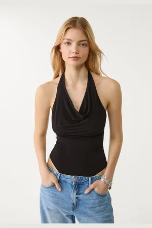 Stradivarius Draped bodysuit XS