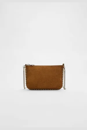 Stradivarius Mini faux suede beaded bag OS