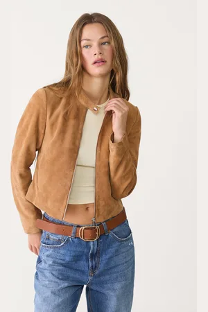 Stradivarius 100% suede leather jacket XS