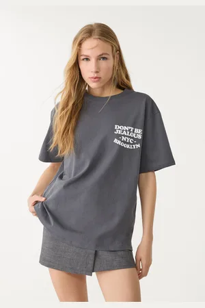 Stradivarius Oversize heavy cotton printed T-shirt XL