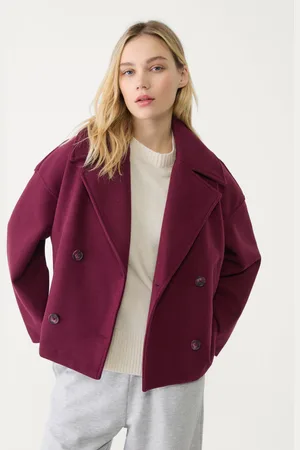 Stradivarius Short double-breasted coat XS