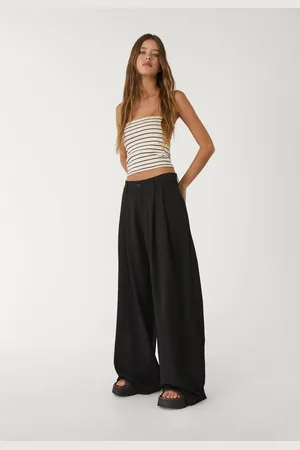 Stradivarius Wide leg smart trousers with darts 6