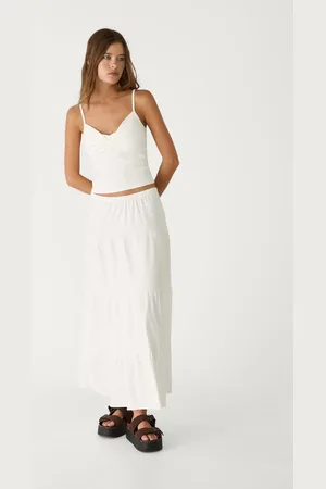 Stradivarius Long flowing knit skirt XL