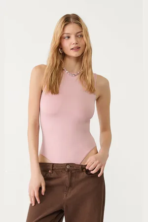 Stradivarius Basic boat neck bodysuit XL