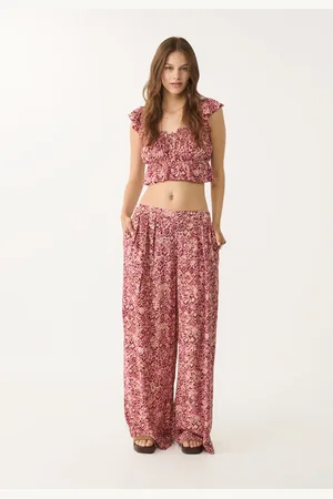 Stradivarius Flowing printed palazzo trousers M