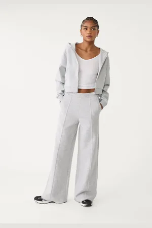 Stradivarius Soft-touch wide-leg trousers S