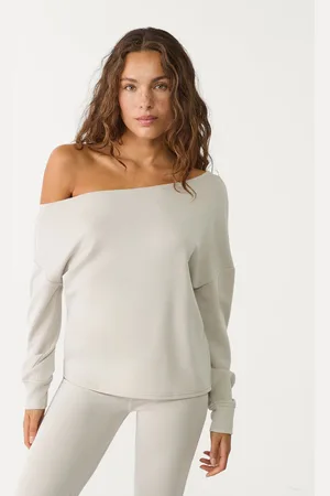 Stradivarius Soft-touch exposed shoulder sweatshirt M