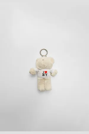 Stradivarius I Love NY bear charm key ring OS